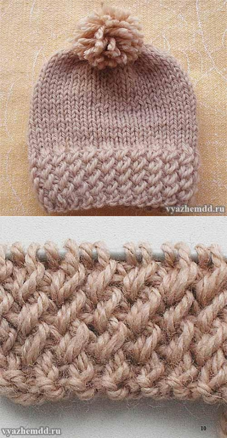 Интересная резинка спицами