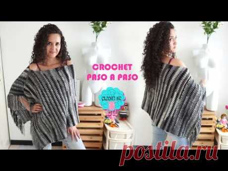 Tutorial Poncho/Ruana a crochet