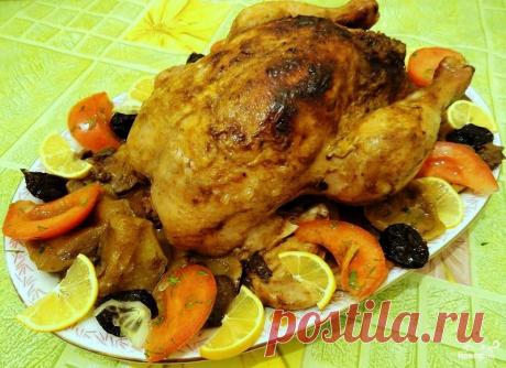 Курица с яблоками и черносливом - пошаговый кулинарный рецепт на Повар.ру