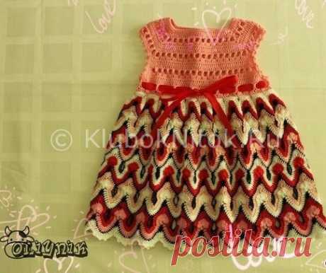 Платье &quot;Миссони&quot; для малышки крючком