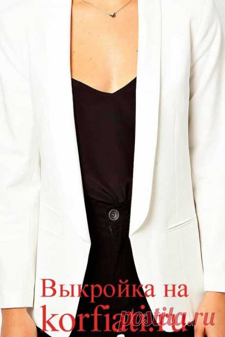 Белый пиджак - выкройка от ШКОЛЫ ШИТЬЯ Анастасии Корфиати
