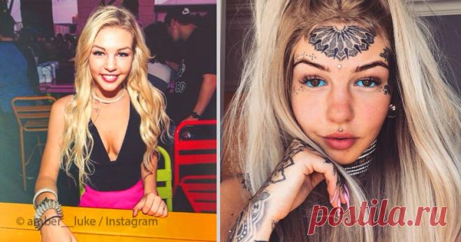 Тату, пирсинг и фото в белье: изучаем Instagram девушки, которая ради славы залила глаза голубой краской . Милая Я