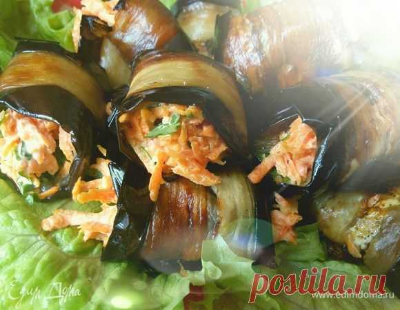 Баклажаны-рулетики. Ингредиенты: баклажаны, соль, морковь | Официальный сайт кулинарных рецептов Юлии Высоцкой
