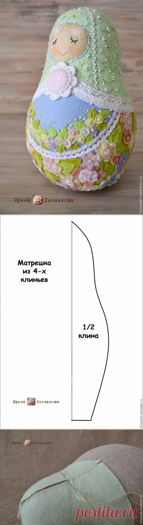 Создаем нежную весеннюю матрешку