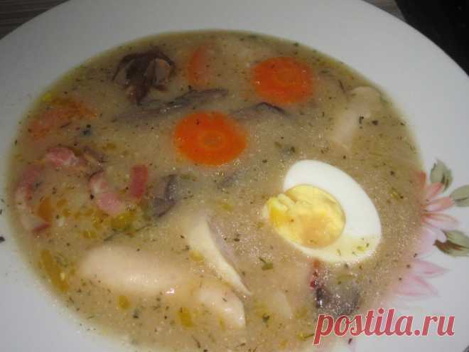 Журек с сушёными грибами (Zurek z suszonymi grzybami)