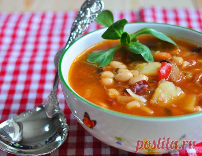 Вкусности » Греческий суп «Фасолада» » Рецепты от Дайкири