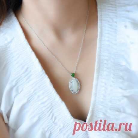 Necklace for women necklace for women silver jade necklaces | Etsy