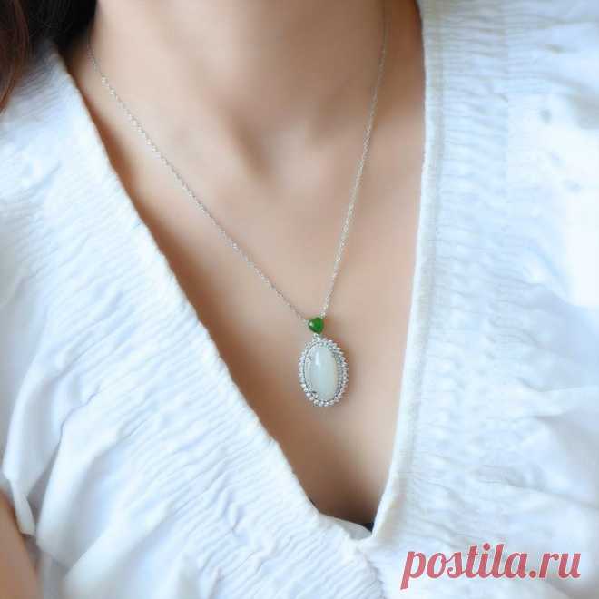 Necklace for women necklace for women silver jade necklaces | Etsy