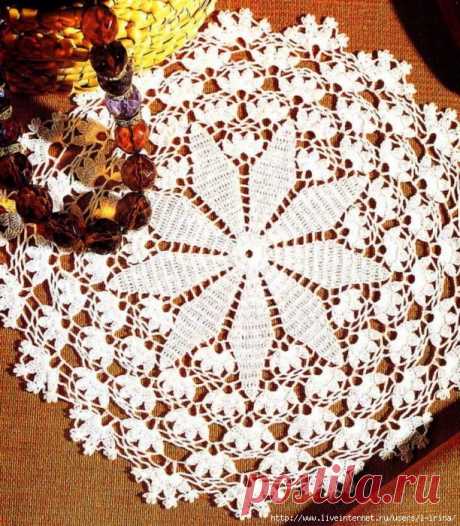Ажурная салфетка Подснежник