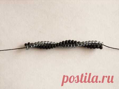 Жгут ндебеле на 2 бисерины » Бисерные мастер-классы.