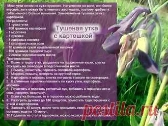 Рецепты - Тушеная утка с картошкой