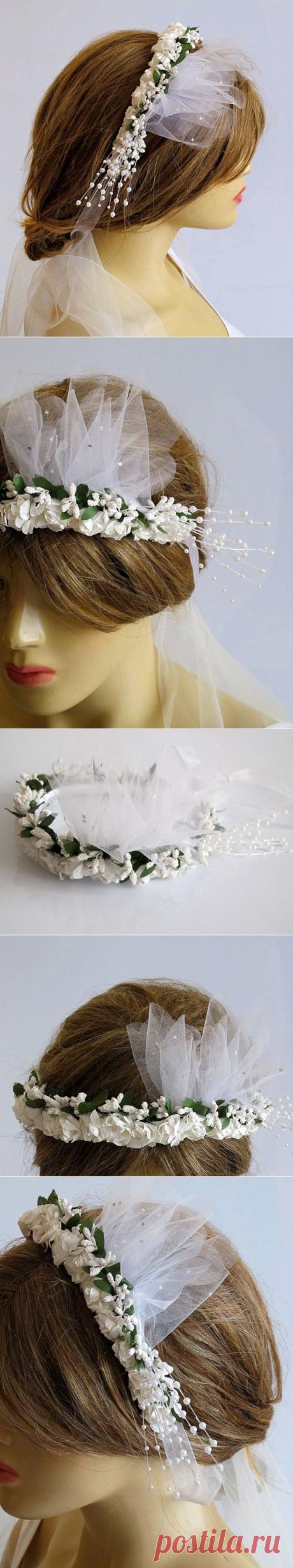 Wedding accessories wedding headband bridal headpiece by selenayy