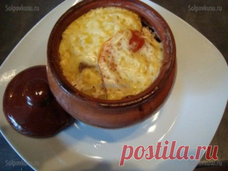 Мясо в горшочках с картошкой