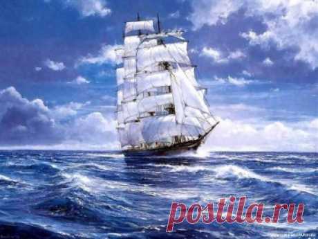 вАлмазе RU - арт.17736 Алмазная мозаика &quot;Корабль в море&quot; [размер 40*50 см.] - 2260 руб. - под заказ