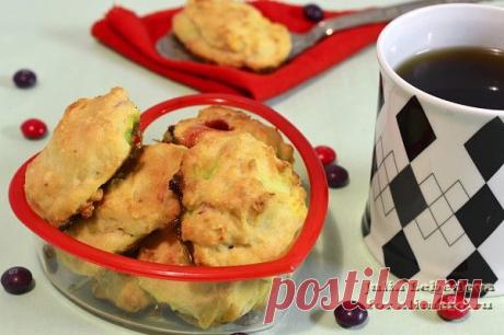 Печенье на йогурте с цветным драже