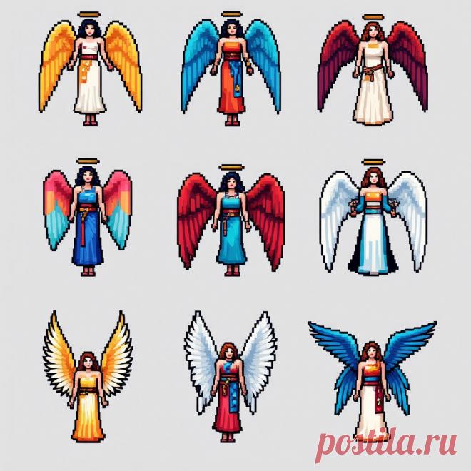 Минималистичный Ретро-Пиксельный Ангельский Контент для Game Assets 2. flux - Flux.1 примеры промтов - Форум ИИ о нейросетях - Yes Ai