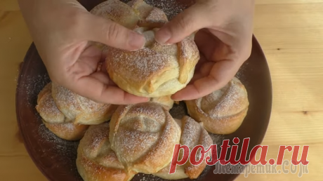 Булочки с творожной начинкой