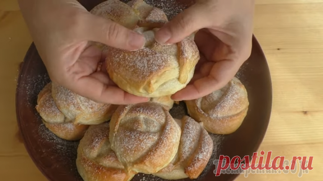 Булочки с творожной начинкой