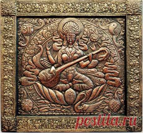 Сарасвати (индийская богиня) / Saraswati. Indian goddess (Victor Morozov - artist in metal. Gallery)