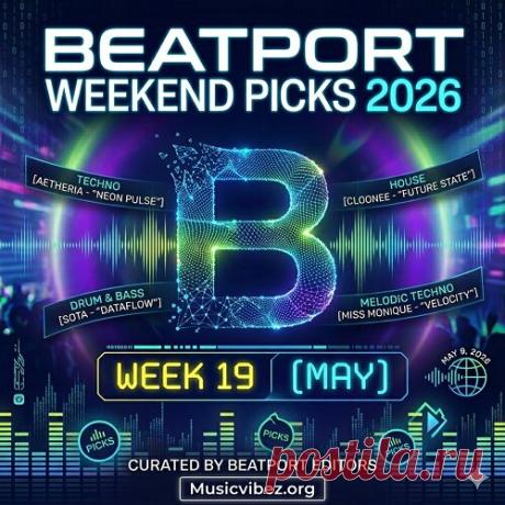 VA – Beatport Weekend Picks 2026: Week 19 [Beatport] — Various Genres (FLAC/320) Artist: Various Artists Title: Weekend Picks 2026 Week 19 Label: Beatport Catalog #: BPWP-2026-19 Style: Afro House, Melodic Techno, Deep House, Techno, Trance, Organic House, Indie Dance Release Date: 08.05.2026 Quality: 320kbps / MP3 (Full Pack) / Selected FLAC Tracks: 184 Total Time: ~18 Hours Size: 2.54 GB  The Ultimate Weekly Sonic Treasure! 💎🚀 — download MP3 & FLAC 320kbps. Fresh releases on Musicvibez