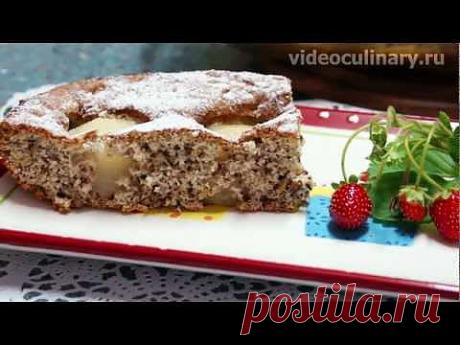 Бисквитный пирог с грушами - Видеокулинария.рф - видео-рецепты Бабушки Эммы