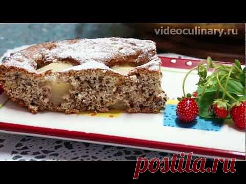 Бисквитный пирог с грушами - Видеокулинария.рф - видео-рецепты Бабушки Эммы