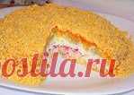 Крабовый слоеный салат