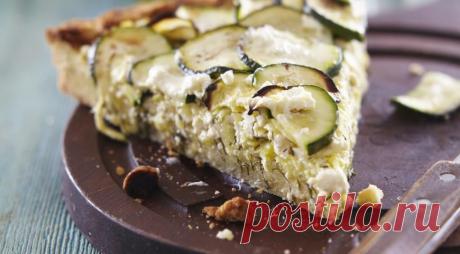Открытый пирог с цукини и козьим сыром. Пошаговый рецепт с фото на Gastronom.ru