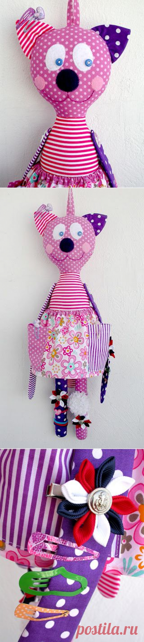 Made by Irinelli: Кошечка – хранительница заколок и резинок