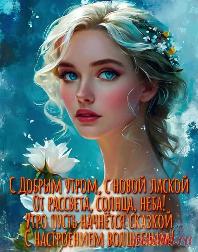 Открытка доброе утро красивая нежная