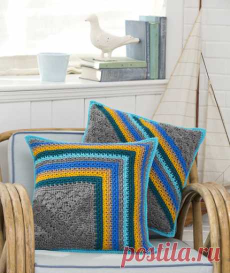 Striped Pillow Duo | Red Heart