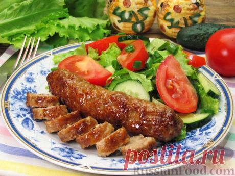 Рецепт: Колбаски из мясного фарша с чесноком (на сковороде) на RussianFood.com