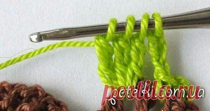 Узор крючком *Незабудки* - мастер-класс