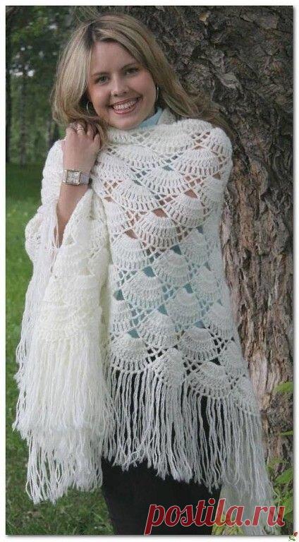 Платок, косынка, полушалок, бактус, немного определений и 11 схем для вязания | Шляпка, сумка, каблучок | Дзен