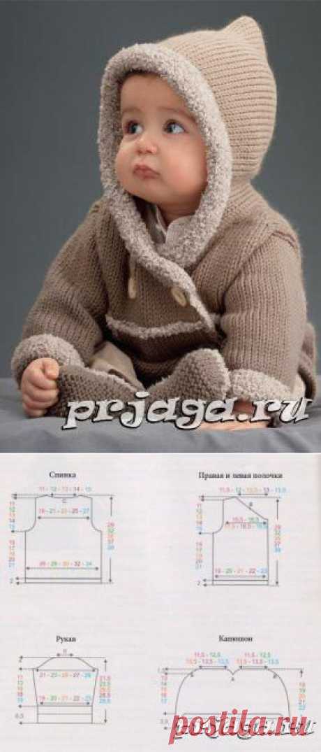 Пальто для малыша спицами