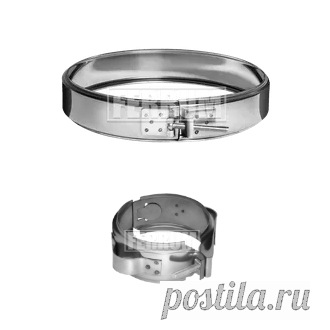 Хомут обжимной и хомут обжимной под растяжки (430/0,5 мм) Ferrum Хомут обжимной предназначен для крепления элементов дымохода между собой,используется для улучшения герметизации на стыках дымоходов. Хомут обжимной под растяжку используется для фиксации дымохода при высоте более 1,5м