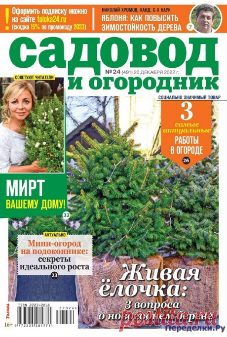 Садовод и огородник №24 2022 * Переделки.Ру Садовод и огородник №24 2022 Читать журнал ОНЛАЙН