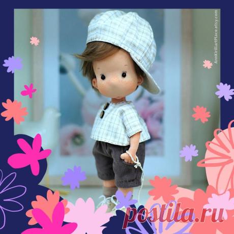 Boy Tilda Doll Handmade Fabric Rag Doll Textile Art Doll | Etsy