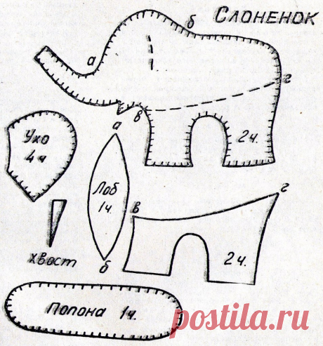 Мягкие игрушки своими руками: выкройки щенка, зайца, ежика и слоненка | Идеи для семьи | Рукоделие: вышивание, вязание, плетение, шитье, изготовление мебели