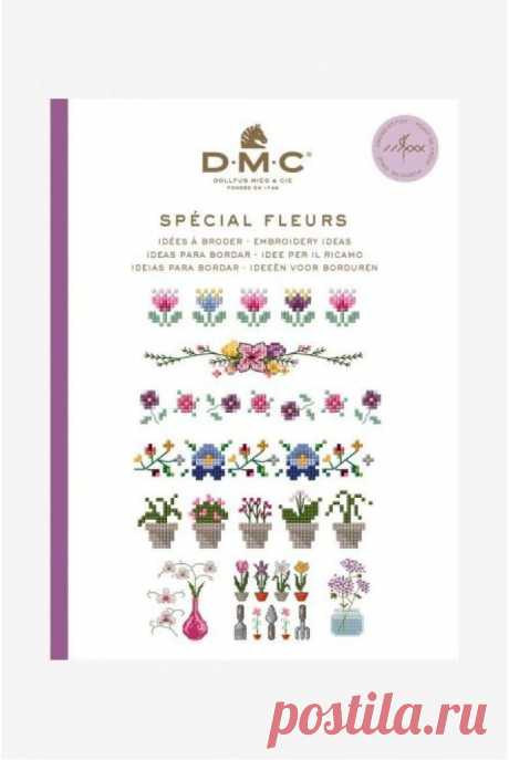 DMC - Mini libro punto de cruz FLORES, format A6, 40 pages avec 80/100 mini motifs : Amazon.es: Hogar y cocina