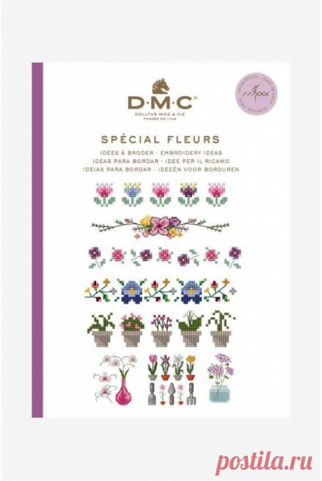 DMC - Mini libro punto de cruz FLORES, format A6, 40 pages avec 80/100 mini motifs : Amazon.es: Hogar y cocina