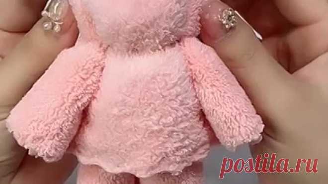 Сделать мишку из полотенца