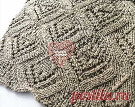 Ажурный квадрат недели: красивый узор на бежевом фоне | Paradosik_Handmade | Яндекс Дзен