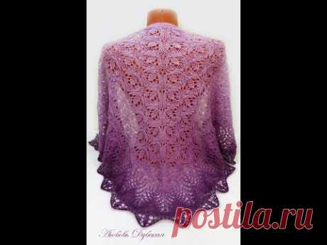 Шаль Цветочное эхо. Мастер класс.  Часть 1.  Echo Flower Shawl. Part 1.