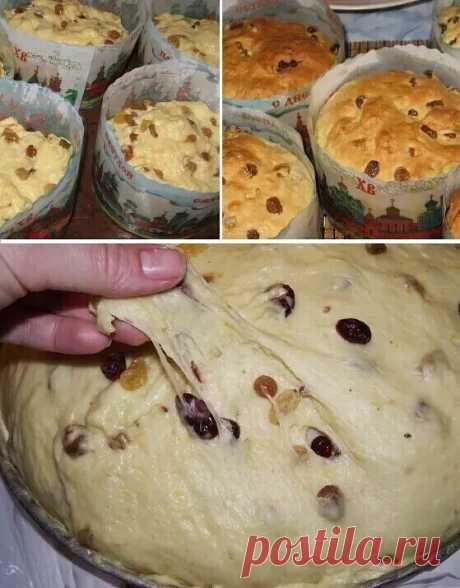 Александрийское тесто для куличей: выпечка мягкая, как пух.
Совершенно потрясающие куличи! Сладкие, нежные, мягкие… Вкуснее я не ела в жизни! Рецепт старый и проверенный.

Продукты:
Для первого этапа:
Молоко топленое (теплое) — 0,5 литр
Сахар — 0,5 кг
Масло сливочное — 250 гр
Яйцо куриное — 5 шт
Дрожжи свежие — 75 гр

Для второго этапа:
Желток куриный — 4 шт
Соль — 2 ч. ложки
Изюм запаренный — 400 гр
Ваниль — 1 пакетик
Коньяк — 4 ст. ложки
Мука — 1,250 кг

Глазурь:
Белок —...