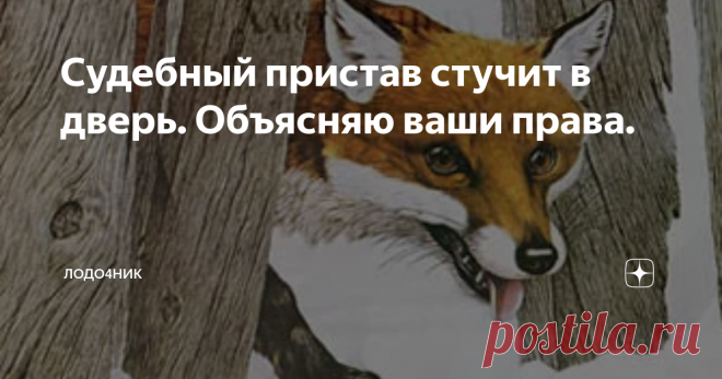 Судебный пристав стучит в дверь. Объясняю ваши права. Советы 
