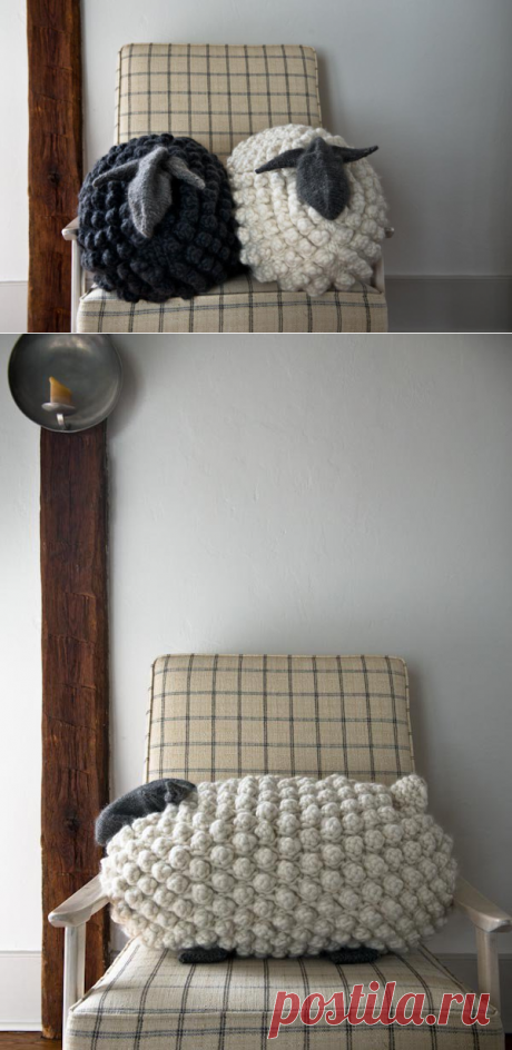 Bobble Sheep Pillow in Gentle Giant | Purl Soho