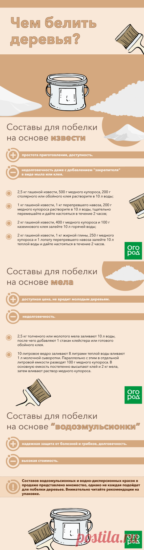 Чем белить деревья