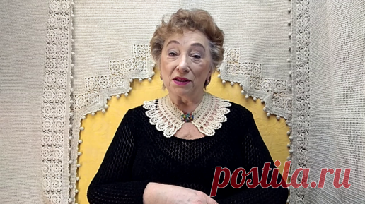 Воротничок с фестонами. Мастер-класс по вязанию крючком от О. С. Литвиной. | Ольга Литвина вязание крючком. | Дзен