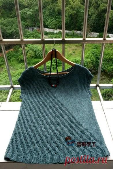 Стильный топ. Спицами. Без перевода. / Обсуждение на LiveInternet - Российский Сервис Онлайн-Дневников